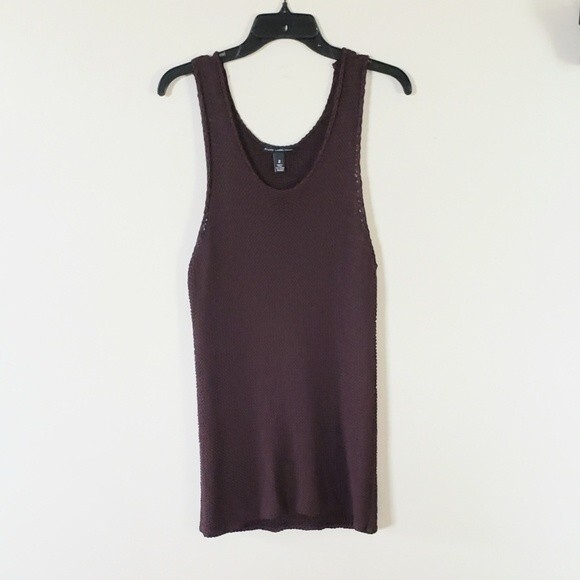 Black Label by Chico's Chocolate Brown Knit Sleeveless Sweater Size 2 - Picture 1 of 11